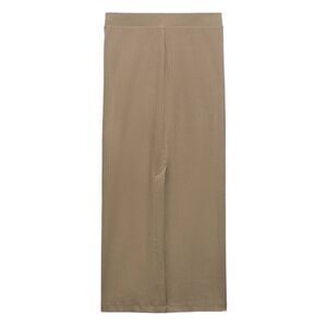 Zara Beige/ Tan Midi Ribbed Skirt(Size Medium)